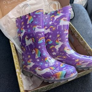 Western Chief Purple Unicorn Kids Boots